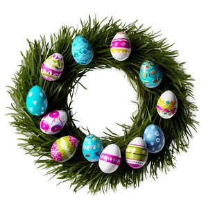 Easter Egg Wreath PNG Utm