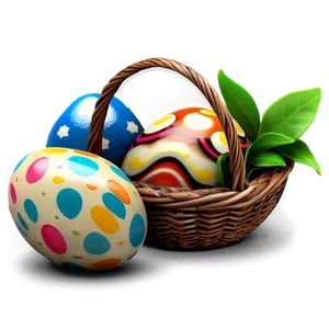 Easter Eggs Basket Png 05232024 PNG image