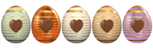 Easter Eggs Heart Designs