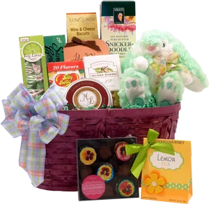 Easter Gift Basket Assortment PNG image
