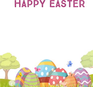 Easter Greeting Card Design PNG image