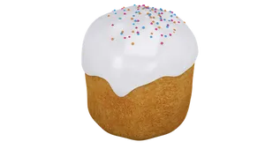 Easter Kulich Cake Isolated PNG image
