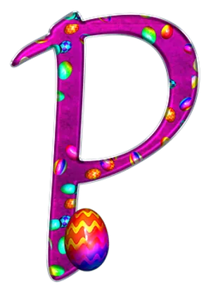 Easter Themed Letter P