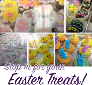 Easter Treats Collage PNG image