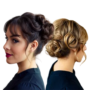Easy Perm Hair Updos PNG 44