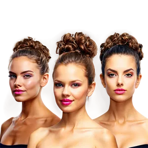 Easy Perm Hair Updos PNG 6