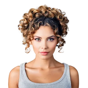 Easy Perm Hair Updos PNG Nft49 PNG
