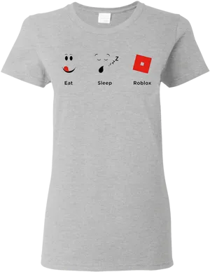 Eat Sleep Roblox T Shirt Design PNG image