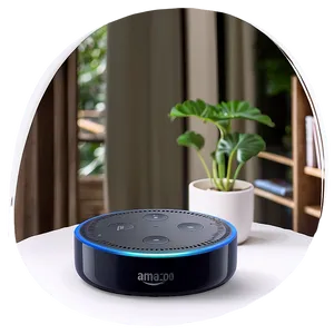 Echo Dot Smart Speaker Walnut Finish PNG 91 PNG
