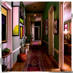 Eclectic Hallway Looks Png 06242024 PNG image