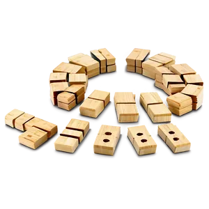 Eco-friendly Bamboo Dominoes PNG 06122024 PNG