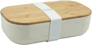 Eco Friendly Bamboo Lid Tiffin Box PNG image