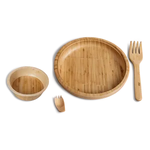 Eco-friendly Bamboo Plates Png Qvv9 PNG image