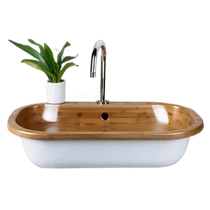 Eco-friendly Bamboo Sink Png 05242024 PNG image