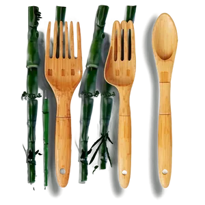 Eco-friendly Bamboo Utensils Png Dtx PNG image