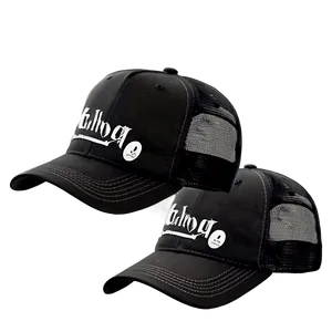 Eco-friendly Black Trucker Hat PNG Jrt PNG