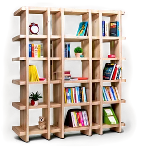 Eco-friendly Bookshelf PNG Adq