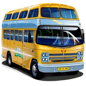 Eco-friendly Cartoon Bus PNG 5 PNG
