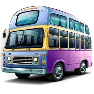 Eco-friendly Cartoon Bus PNG Koy PNG