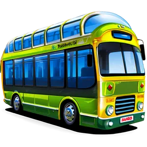 Eco-friendly Cartoon Bus PNG Tvo PNG