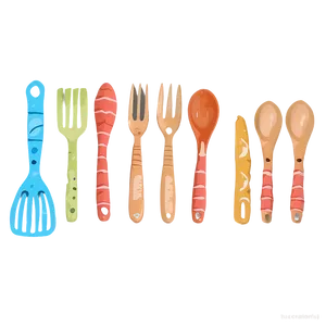 Eco-friendly Clay Utensils PNG 06212024