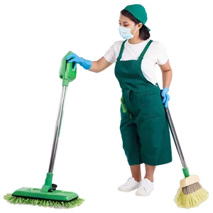 Eco-friendly Cleaning Lady PNG 06292024