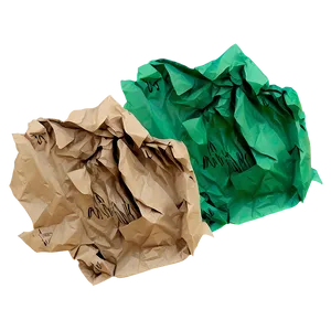 Eco-friendly Crumpled Paper PNG Lkp