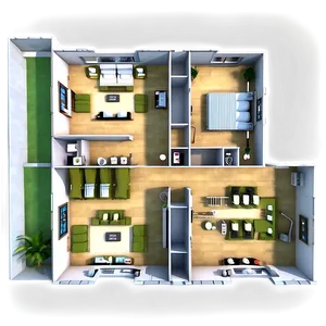 Eco-friendly Floor Plan PNG Gmd