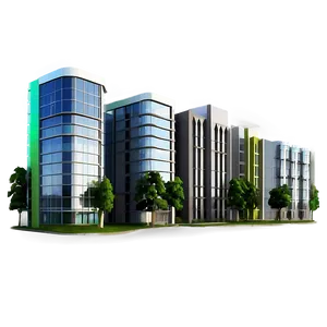 Eco-friendly Green Building PNG 05242024