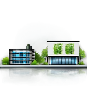Eco-friendly Green Building PNG Ppd86