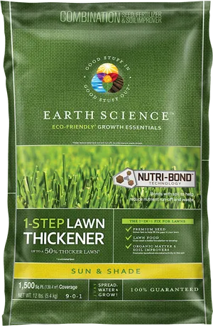 Eco Friendly Lawn Thickener Seed Fertilizer Package PNG image