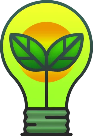 Eco Friendly Lightbulb Concept PNG image