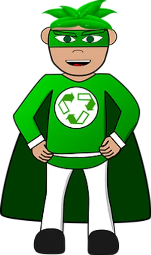 Eco Friendly Superhero Cartoon