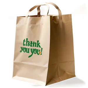 Eco-friendly Thank You Bag Png 06292024 PNG image