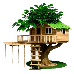 Eco-friendly Tree House PNG 06282024 PNG