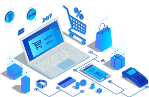 Ecommerce Concept Illustration PNG image