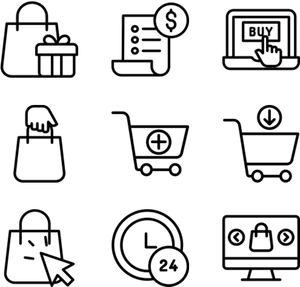 Ecommerce Icons Set PNG