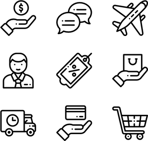 Ecommerce Service Icons Set PNG