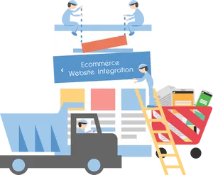 Ecommerce Website Integration Concept PNG image