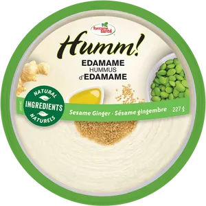 Edamame Hummus Sesame Ginger Packaging PNG image