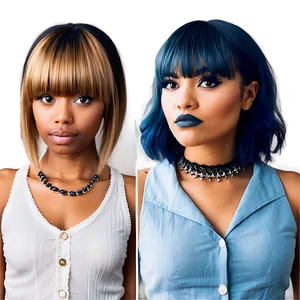 Edgy Bangs Makeover Png 98 PNG image