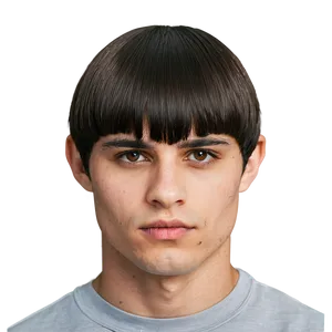Edgy Bowl Cut For Men PNG Rvt