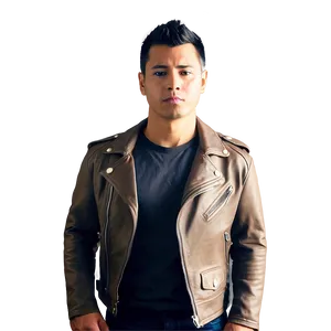 Edgy Leather Jacket PNG Jop22