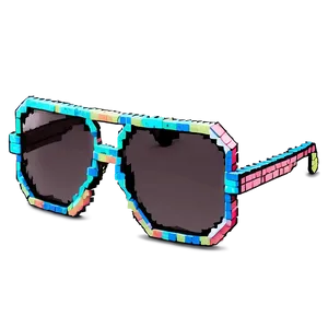 Edgy Pixel Sunglasses PNG 06132024