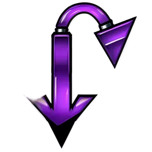 Edgy Purple Arrow PNG 06272024