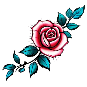 Edgy Rose Tattoo Graphic Png 05252024 PNG image