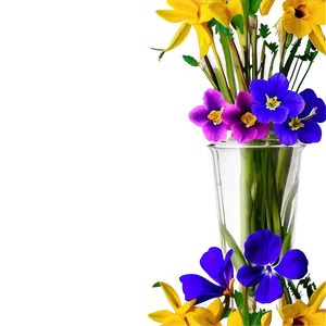 Edible Flowers In Vase PNG Fjr54 PNG