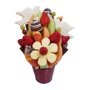 Edible Fruit Bouquetwith Chocolate Strawberries PNG image