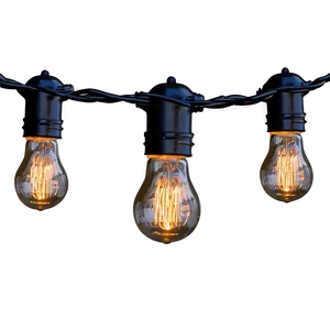 Edison Bulb String Light PNG Tsx47 PNG