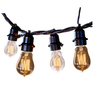 Edison Bulb String Light PNG Xie87 PNG